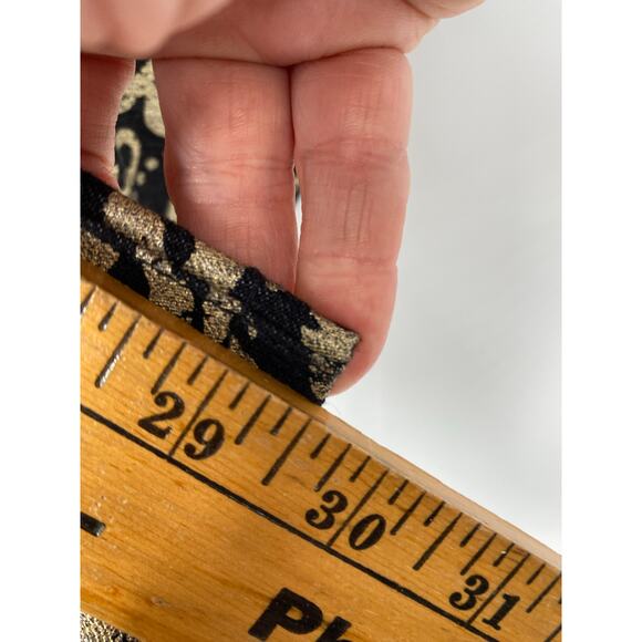 Lafayette 148 Pants Woman’s 6 Tapestry Print Luxury Black & Gold - Picture 9 of 11